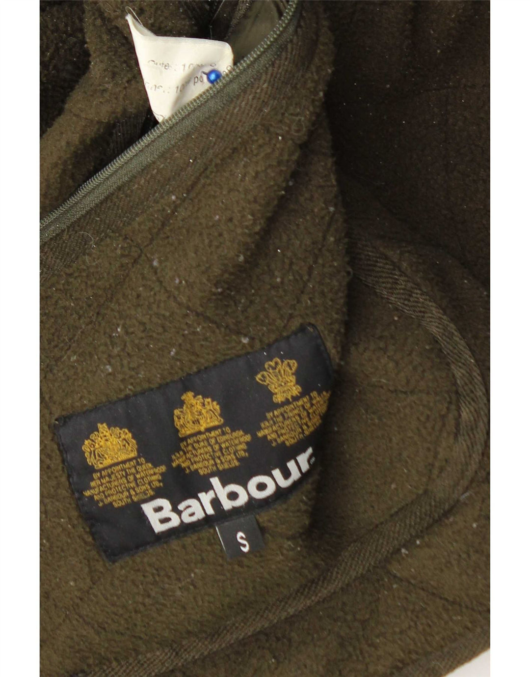 Barbour Mens Quilted Jacket UK 36 Small Green Polyamide