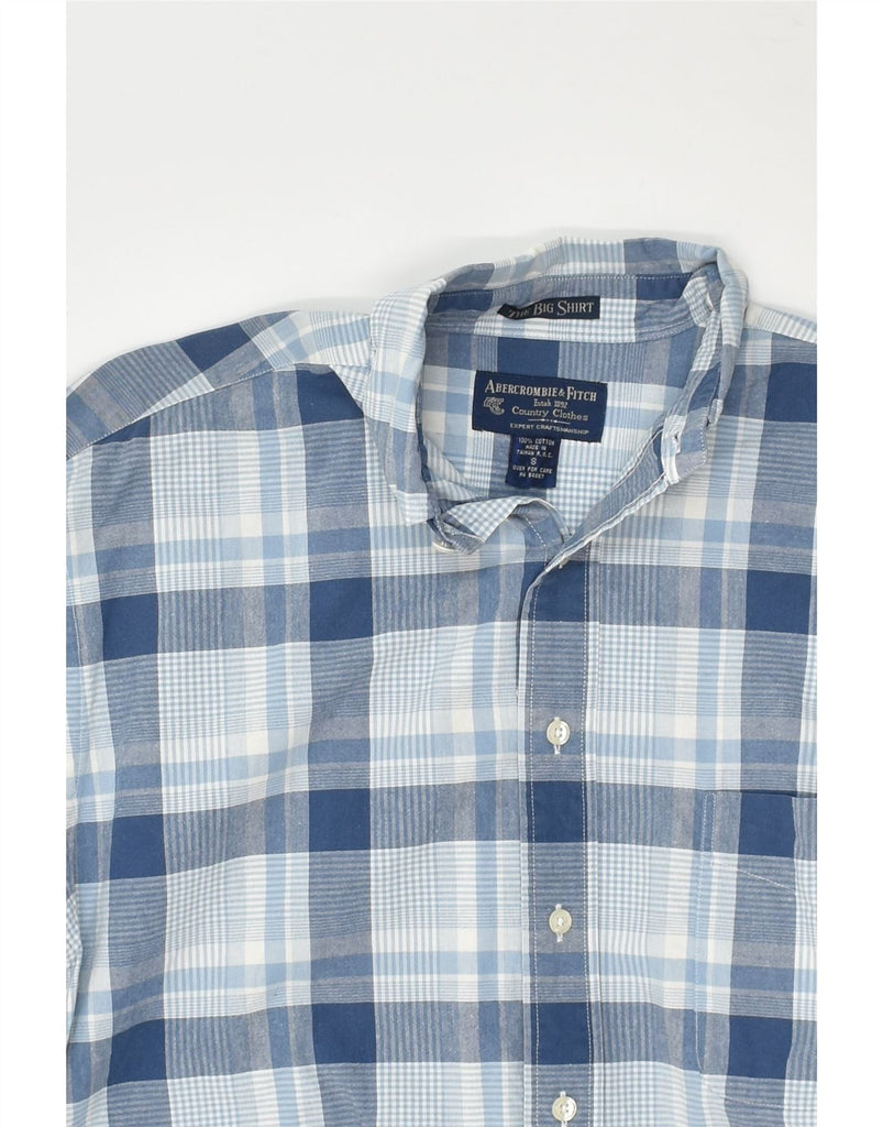 ABERCROMBIE & FITCH Mens Shirt Small Blue Check Cotton | Vintage Abercrombie & Fitch | Thrift | Second-Hand Abercrombie & Fitch | Used Clothing | Messina Hembry 