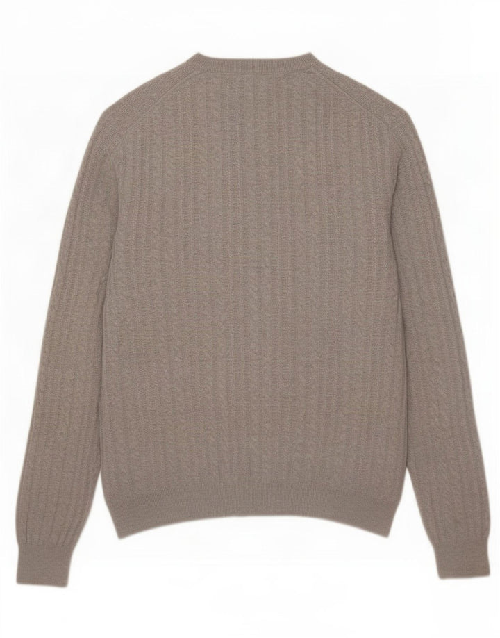 Lyle & Scott Mens Crew Neck Jumper Sweater Large Grey Cotton