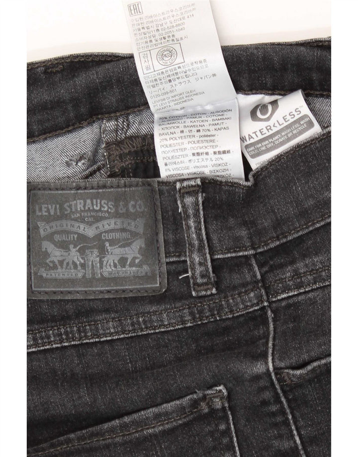 Levi's Womens Distressed Skinny Jeans W27 L27 Black Cotton