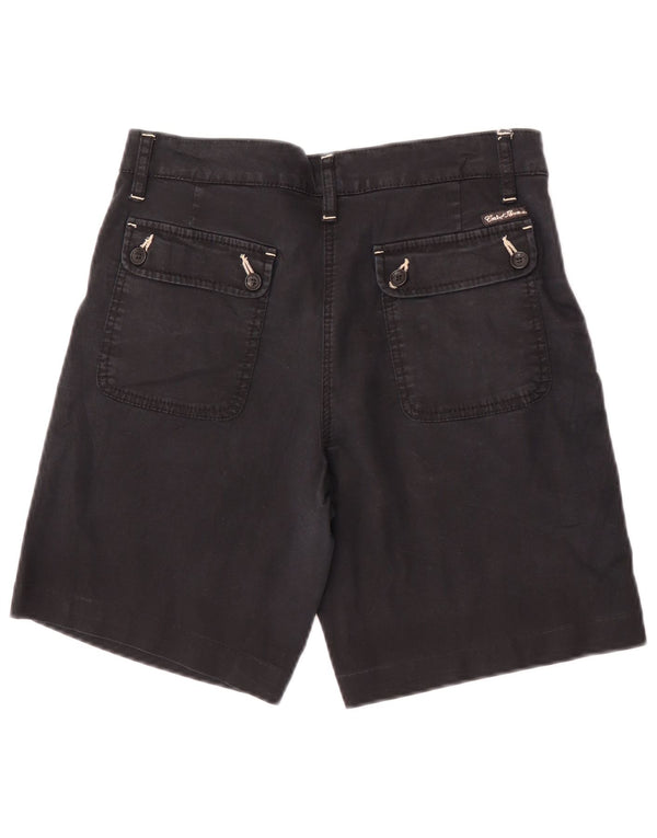 Conte of Florence Womens Chino Shorts IT 42 Medium W28 Black Cotton
