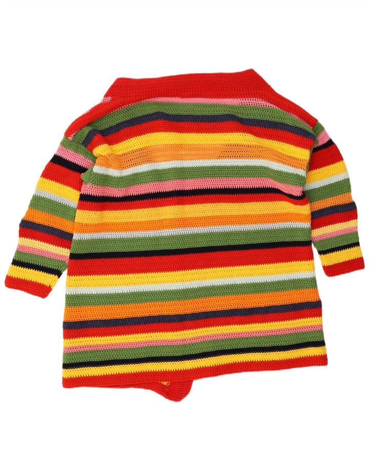 Vintage Womens Longline Cardigan Sweater UK 14 Medium Multicoloured