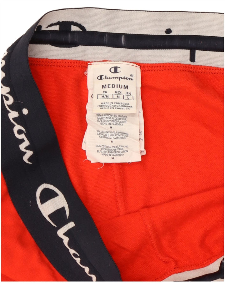Champion Womens Tracksuit Trousers Joggers UK 12 Medium Red Colourblock