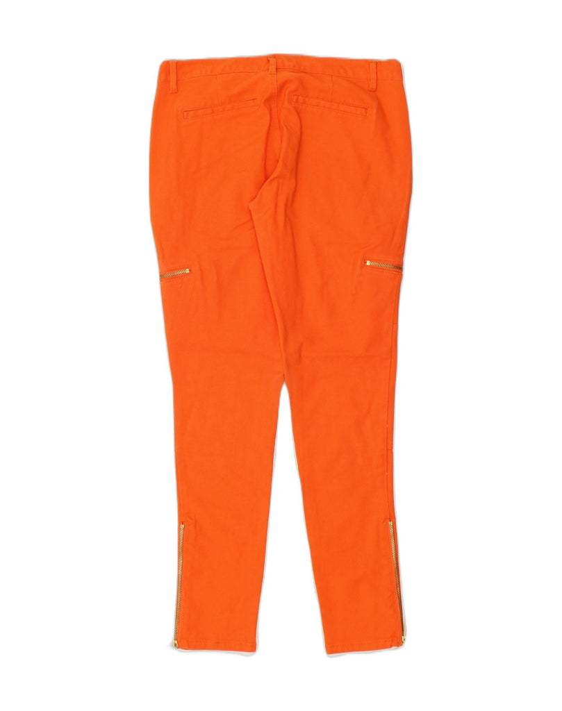 MICHAEL KORS Womens Slim Casual Trousers US 4 Small W30 L28 Orange Cotton | Vintage Michael Kors | Thrift | Second-Hand Michael Kors | Used Clothing | Messina Hembry 