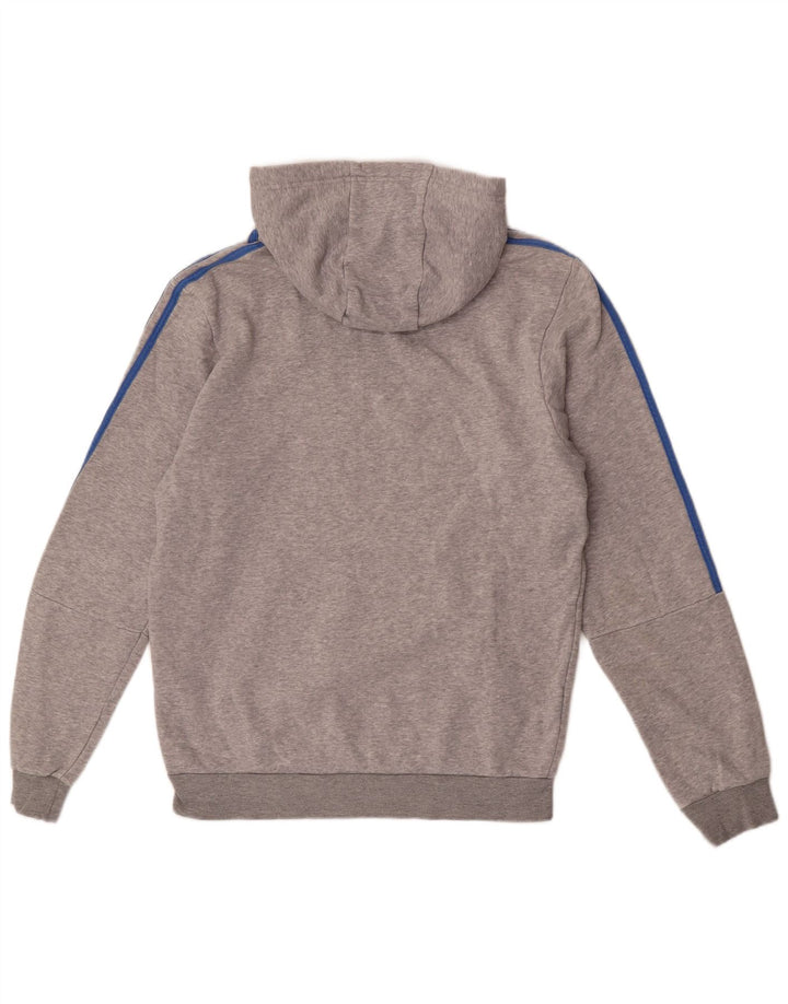 Adidas Mens Hoodie Jumper Medium Grey Flecked Cotton