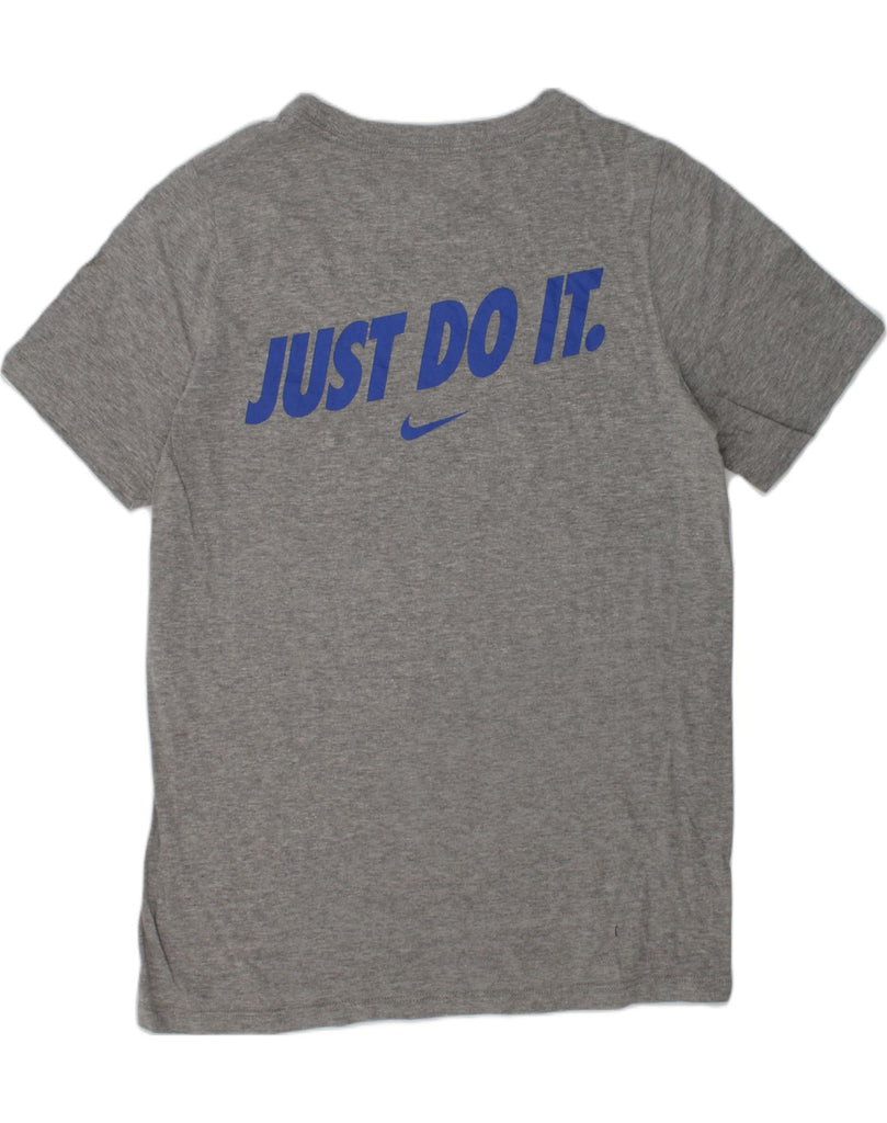 NIKE Boys The Nike Tee Graphic T-Shirt Top 10-11 Years Medium Grey Cotton | Vintage Nike | Thrift | Second-Hand Nike | Used Clothing | Messina Hembry 