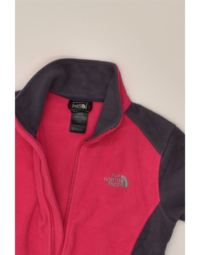 THE NORTH FACE Womens Fleece Jacket UK 6 XS Pink Colourblock Polyester | Vintage The North Face | Thrift | Second-Hand The North Face | Used Clothing | Messina Hembry 