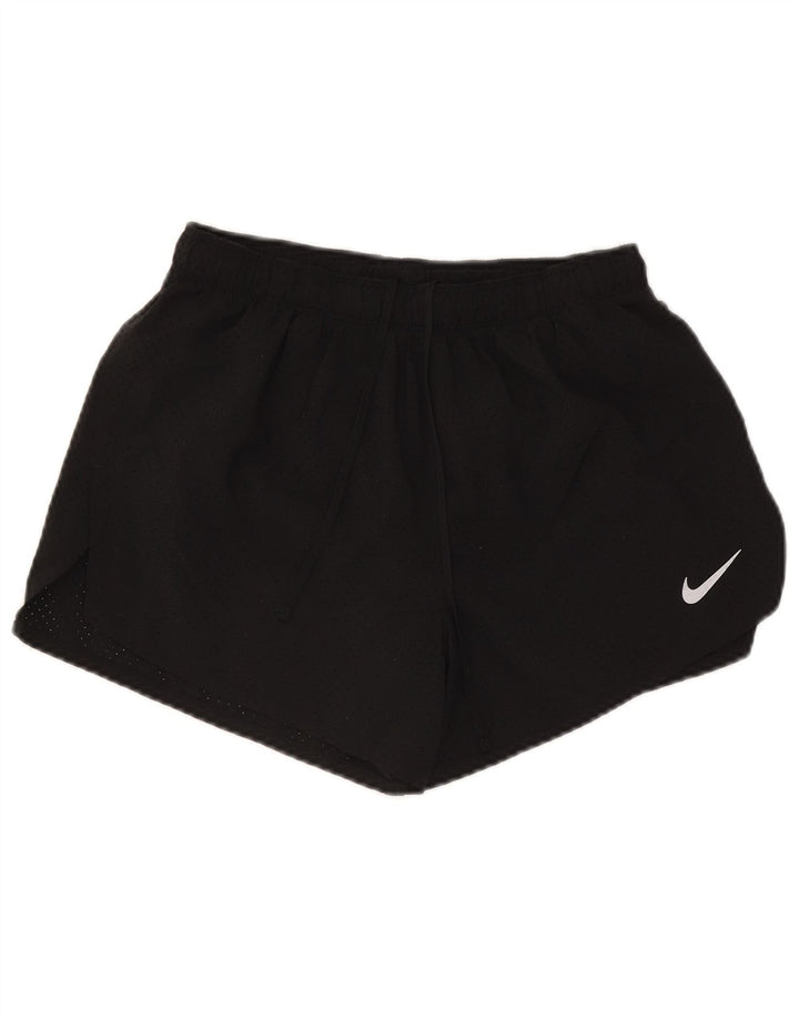 Nike Womens Dri Fit Sport Shorts UK 12 Medium Black Polyester