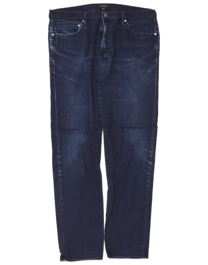 Ted Baker Mens Regular Fit Straight Jeans W36 L31 Blue Cotton