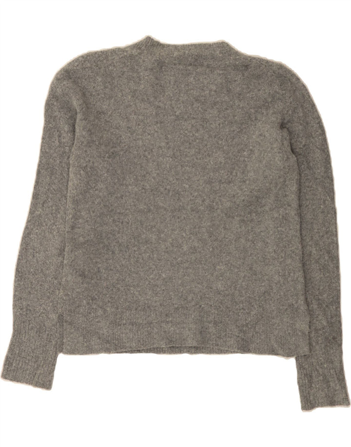 J. CREW Womens Crew Neck Jumper Sweater UK 10 Small Grey Acrylic Vintage J. Crew and Second-Hand J. Crew from Messina Hembry 
