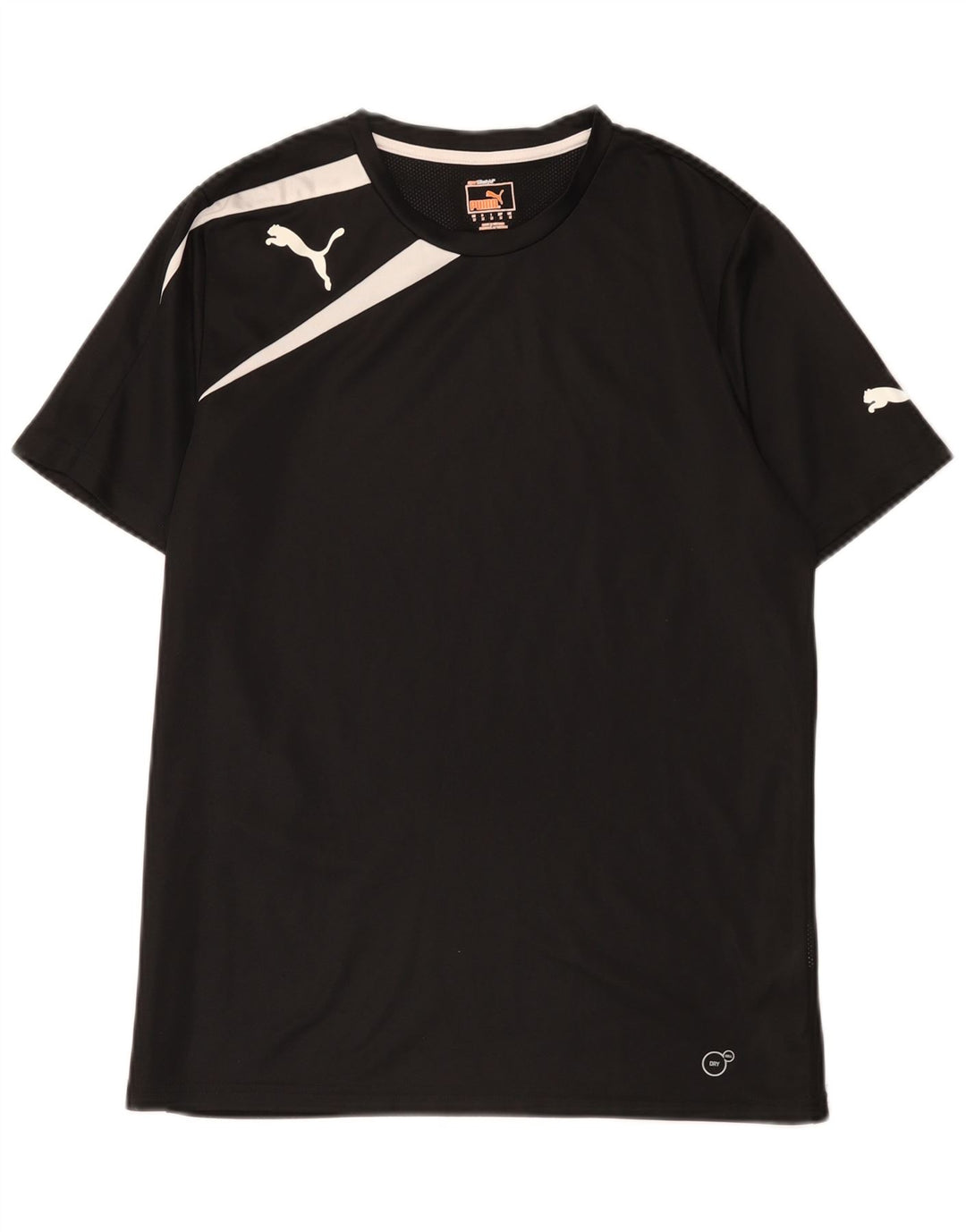Puma Mens T-Shirt Top Medium Black Colourblock Polyester