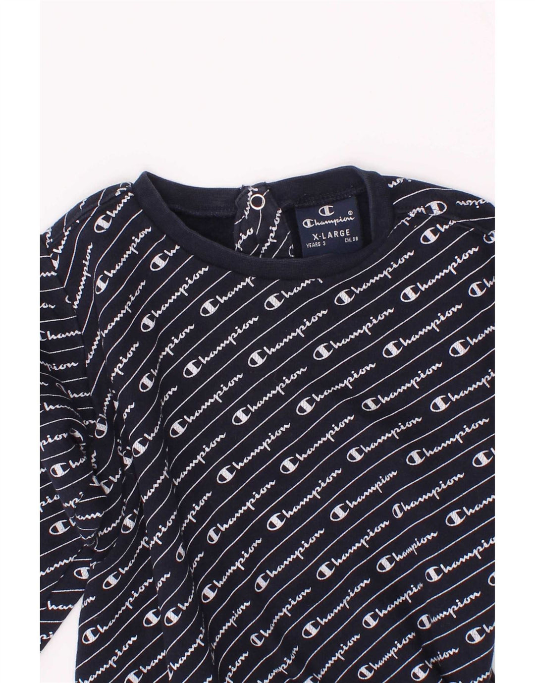 Champion Boys Graphic Sweatshirt Jumper 2-3 Years XL Navy Blue