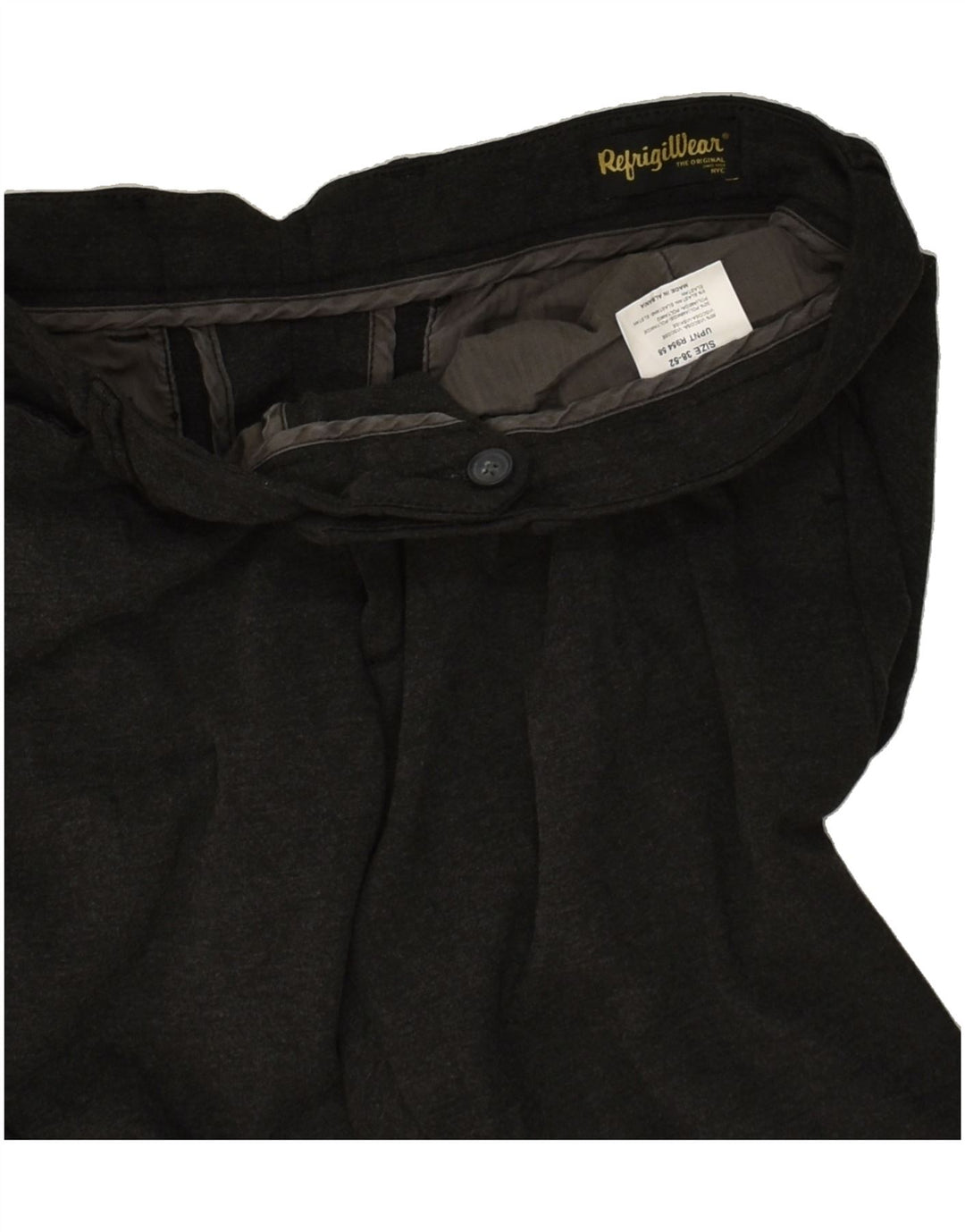 REFRIGIWEAR Womens Slim Chino Trousers W38 L28 Grey Viscose Vintage Refrigiwear and Second-Hand Refrigiwear from Messina Hembry 