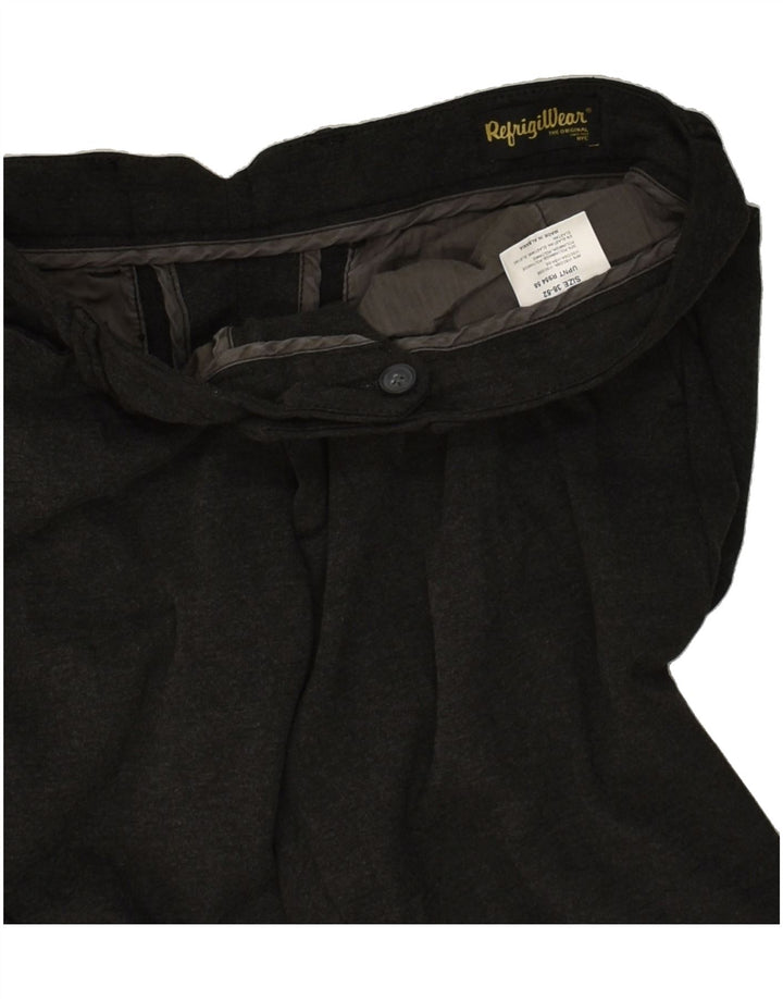 REFRIGIWEAR Womens Slim Chino Trousers W38 L28 Grey Viscose Vintage Refrigiwear and Second-Hand Refrigiwear from Messina Hembry 