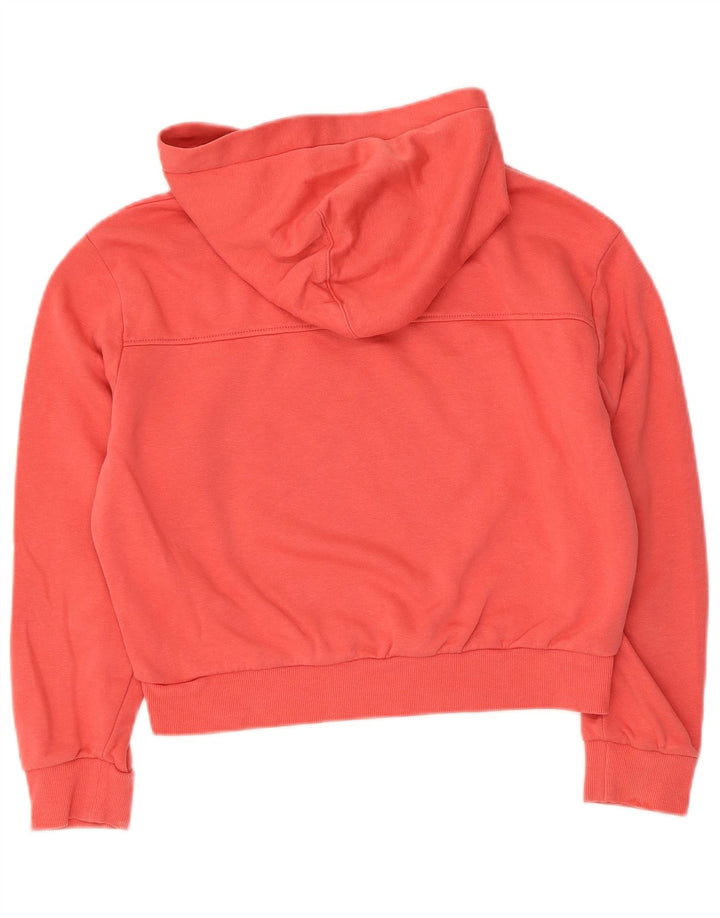 Tommy Hilfiger Womens Oversized Crop Graphic Hoodie Jumper UK 8 Small Pink