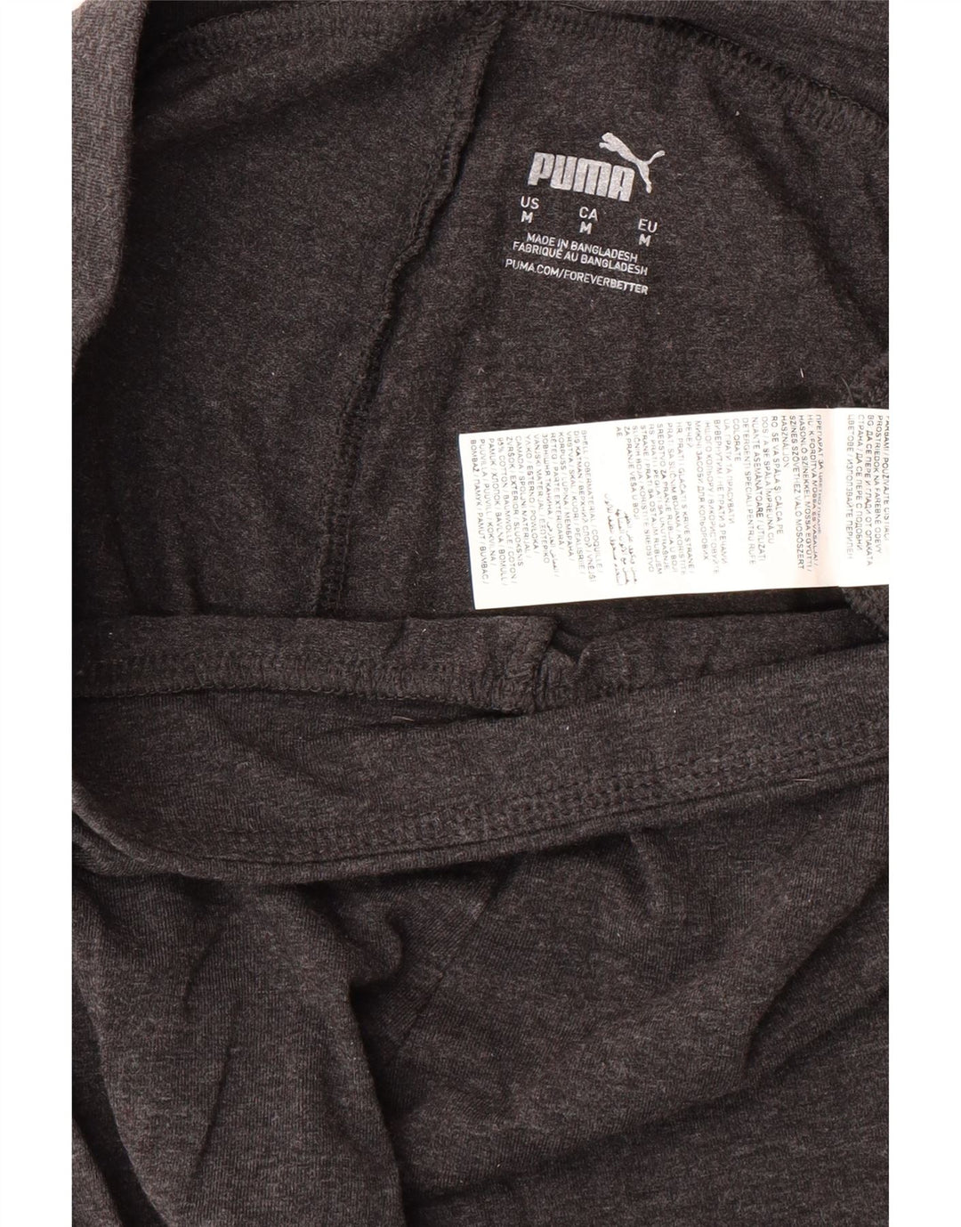 PUMA Womens Graphic Leggings UK 14 Medium  Grey Cotton