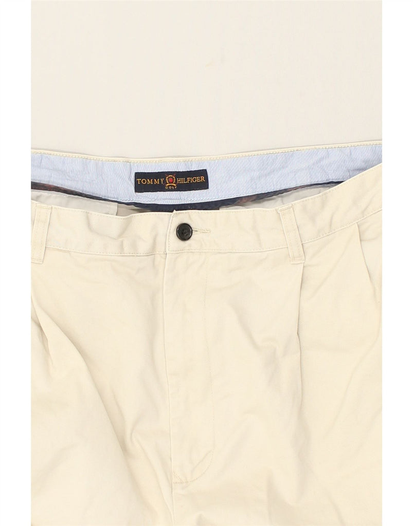 TOMMY HILFIGER Mens Golf Pegged Chino Trousers W37 L32  Beige Cotton | Vintage Tommy Hilfiger | Thrift | Second-Hand Tommy Hilfiger | Used Clothing | Messina Hembry 