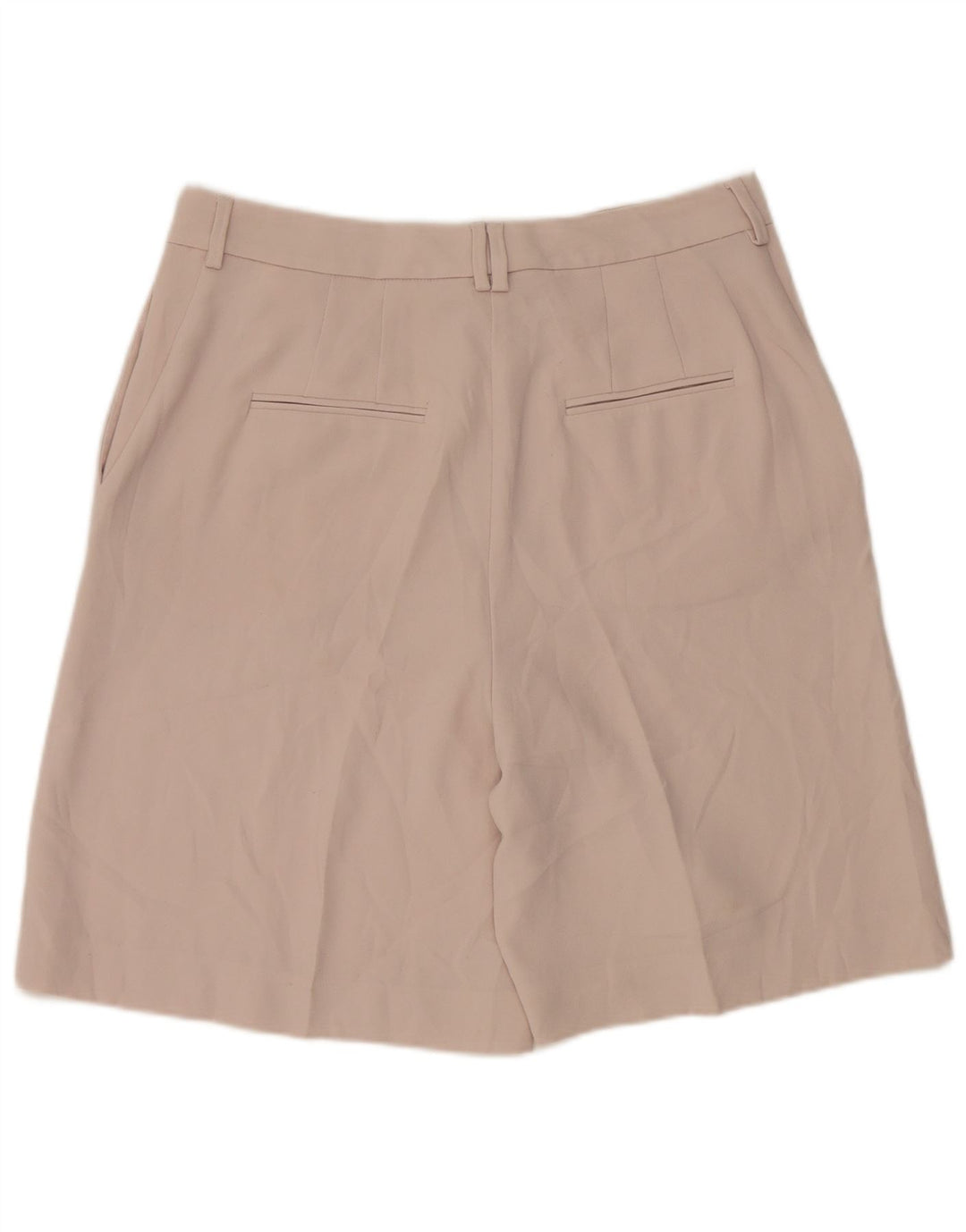 Marks & Spencer Womens Chino Shorts UK 12 Medium W30 Beige Polyester