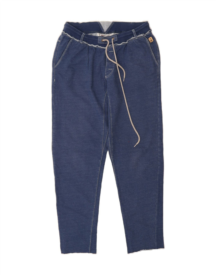 CHAMPION Womens Tracksuit Trousers UK 14 Medium Navy Blue Cotton Vintage Champion and Second-Hand Champion from Messina Hembry 