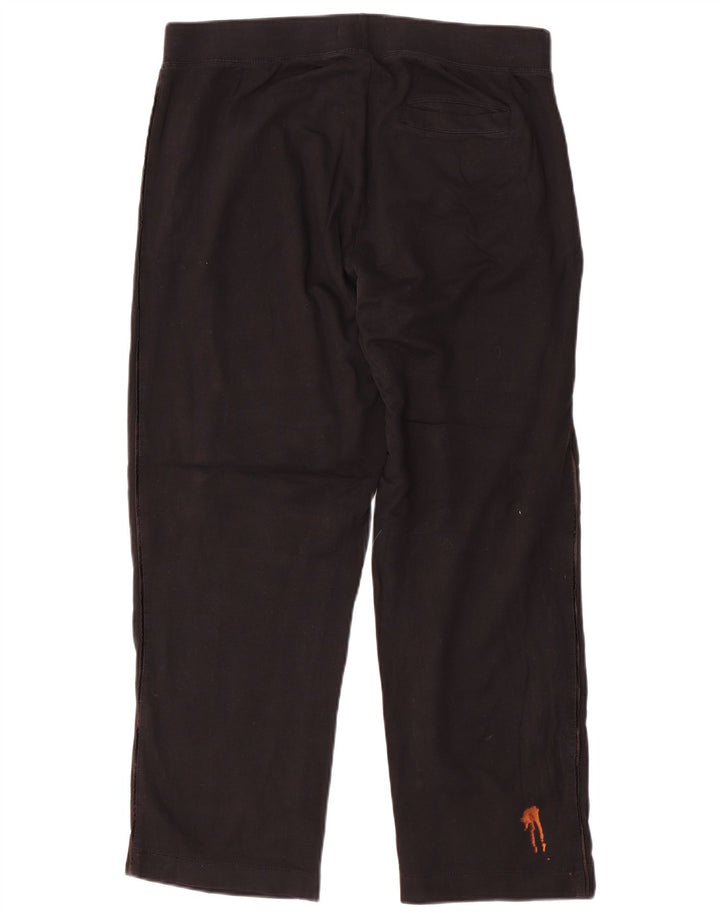 Marks & Spencer Womens Tracksuit Trousers UK 16 Large Black Cotton