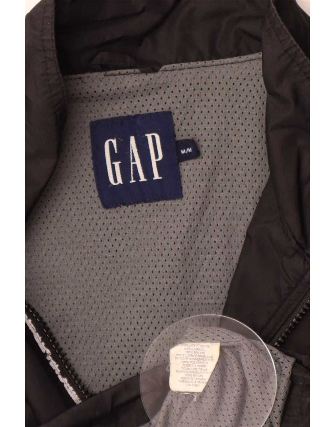 Gap Mens Rain Jacket UK 38 Medium Black Nylon