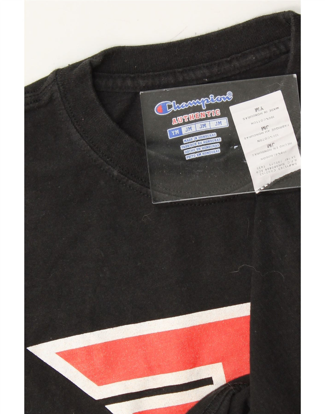 CHAMPION Boys Graphic T-Shirt Top 9-10 Years Medium Black Cotton Vintage Champion and Second-Hand Champion from Messina Hembry 