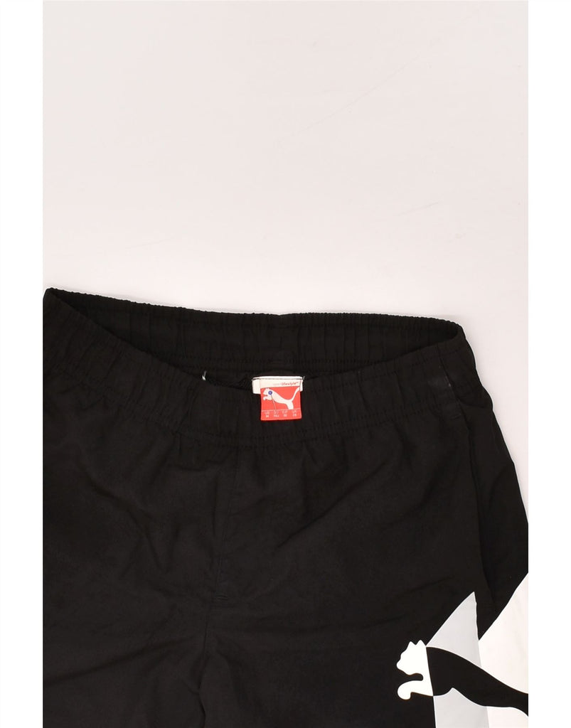 PUMA Boys Graphic Sport Shorts 9-10 Years Black Vintage Puma and Second-Hand Puma from Messina Hembry 