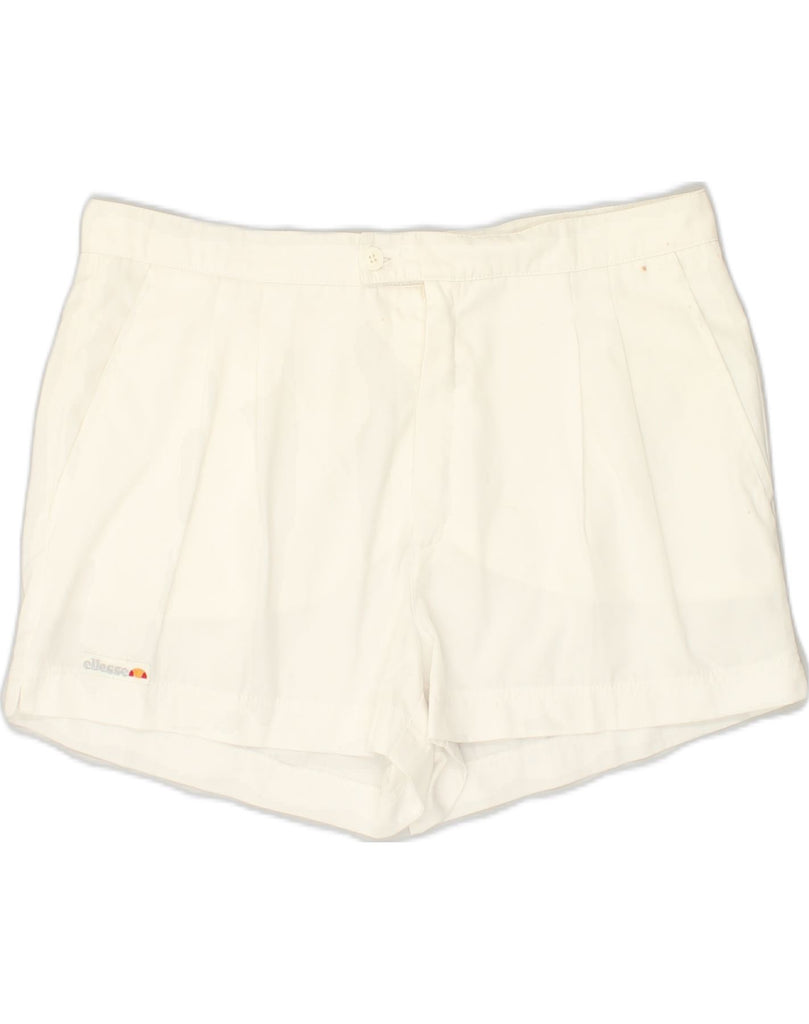 ELLESSE Womens Casual Shorts IT 52 2XL W34 White | Vintage Ellesse | Thrift | Second-Hand Ellesse | Used Clothing | Messina Hembry 