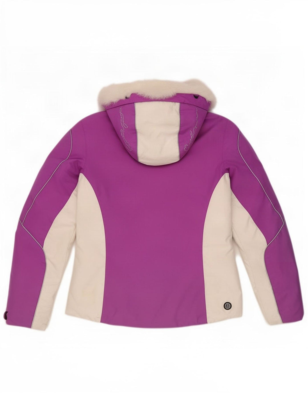 Colmar Womens Hooded Ski Jacket EU 38 Medium Purple Colourblock Polyamide
