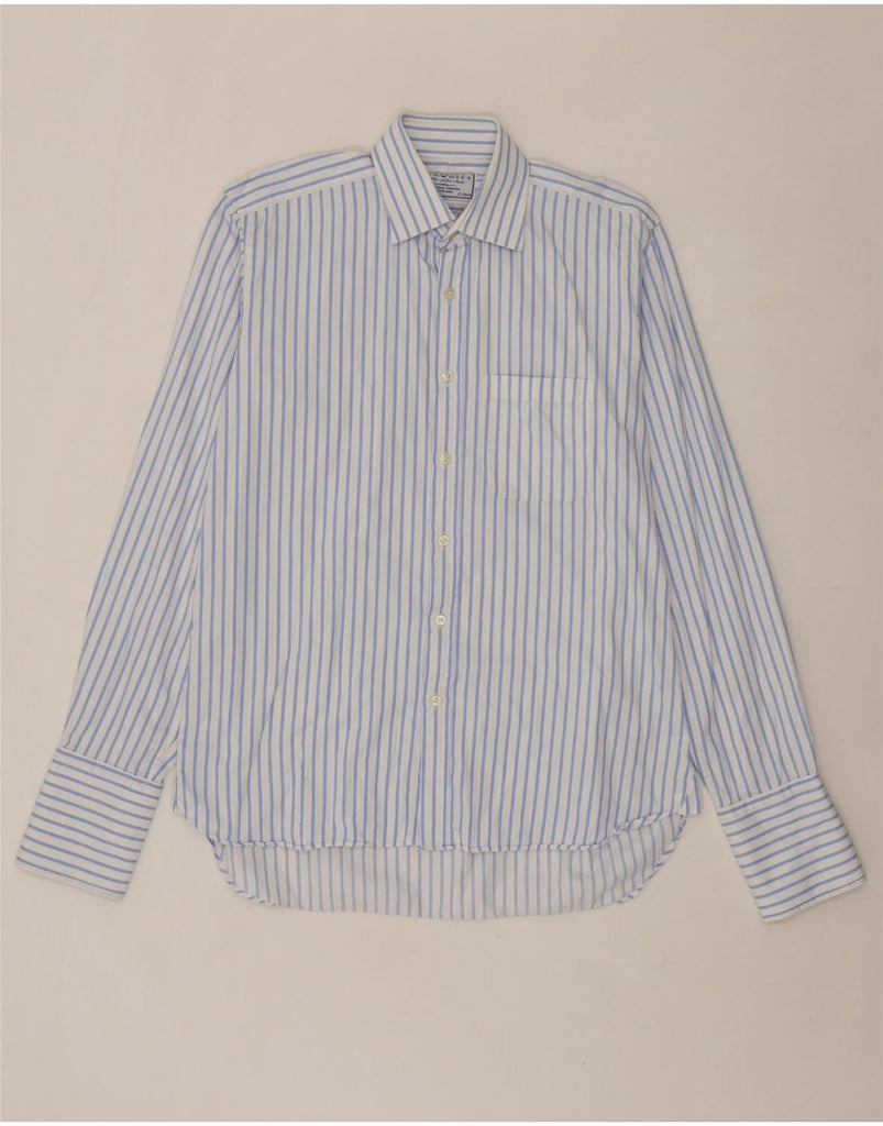 CHARLES TYRWHITT Mens Formal Shirt Size 39 15 1/2 Medium Blue Striped Vintage Charles Tyrwhitt and Second-Hand Charles Tyrwhitt from Messina Hembry 