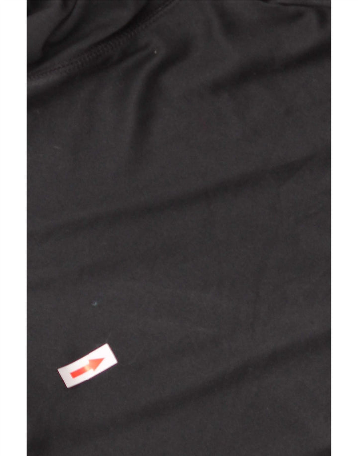 Tommy Hilfiger Mens Zip Neck Top Long Sleeve Large Black Polyester