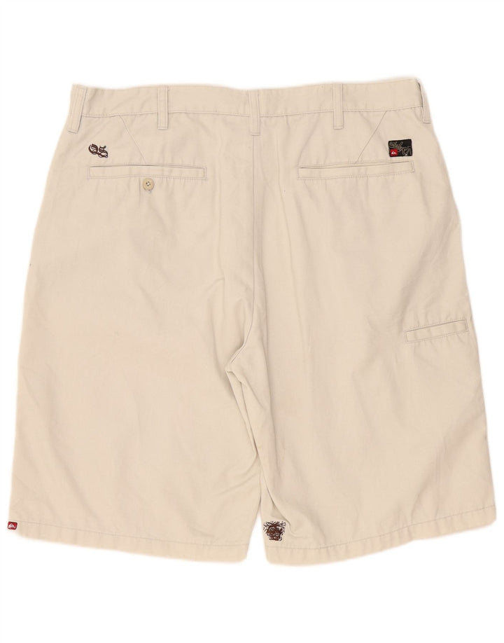 Quiksilver Mens Casual Shorts W38 XL Beige Polyester