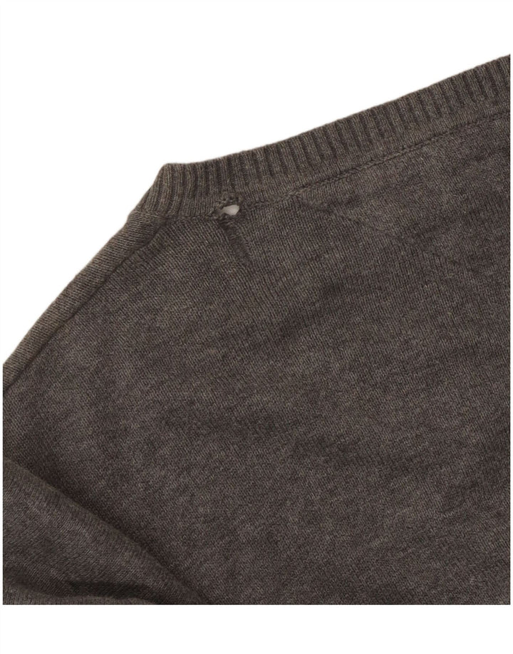 Tommy Hilfiger Mens V-Neck Jumper Sweater Large Grey Cotton