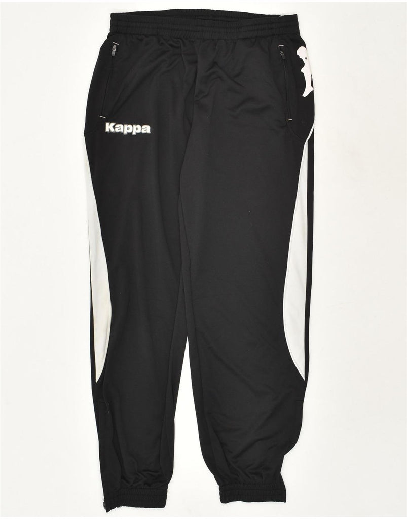 KAPPA Mens Tracksuit Trousers Joggers Large Black Colourblock Polyester | Vintage Kappa | Thrift | Second-Hand Kappa | Used Clothing | Messina Hembry 