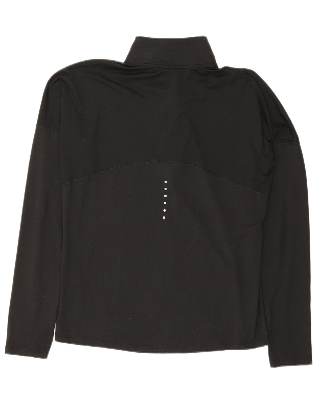 Nike Womens Dri Fit Zip Neck Pullover Tracksuit Top UK 10 Small Black