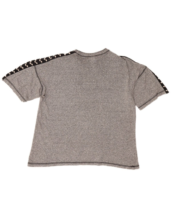 Arena Mens Graphic T-Shirt Top Large Grey Colourblock