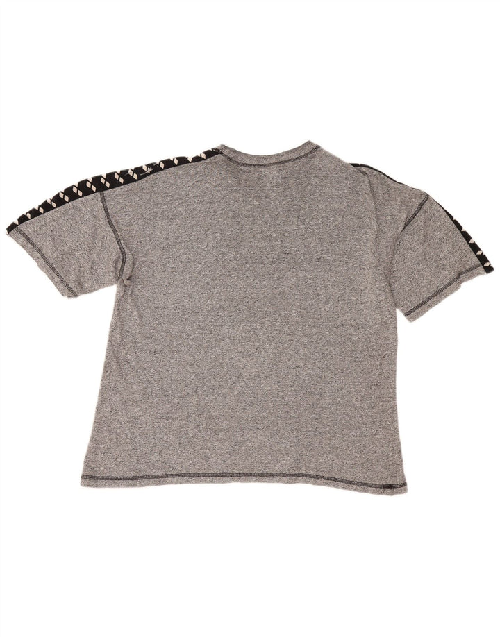 Arena Mens Graphic T-Shirt Top Large Grey Colourblock