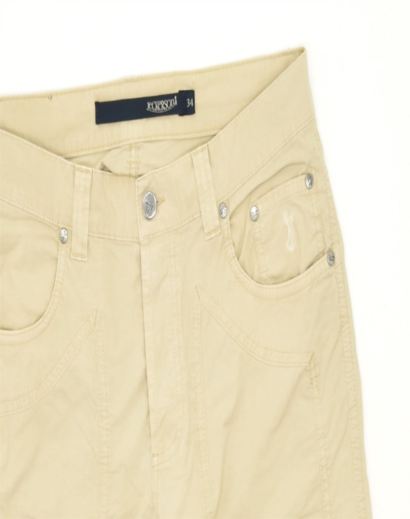 JECKERSON Mens Slim Casual Trousers W36 L33 Beige Cotton | Vintage | Thrift | Second-Hand | Used Clothing | Messina Hembry 