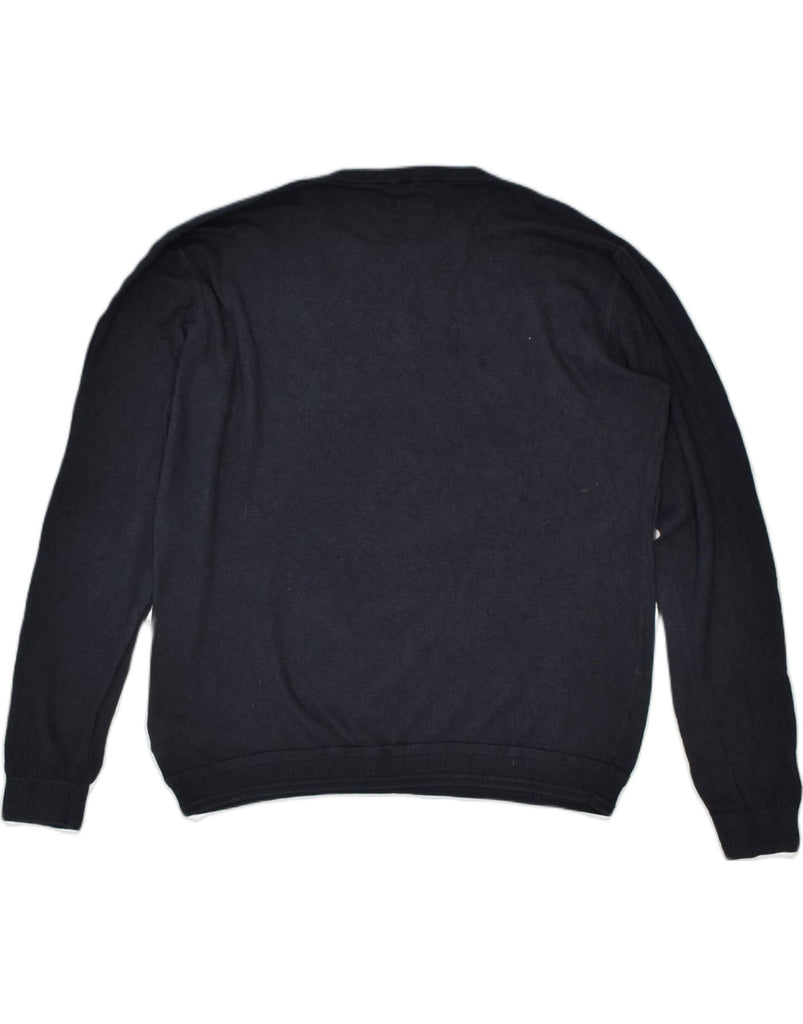 LEE Mens Crew Neck Jumper Sweater XL Navy Blue Cotton | Vintage | Thrift | Second-Hand | Used Clothing | Messina Hembry 