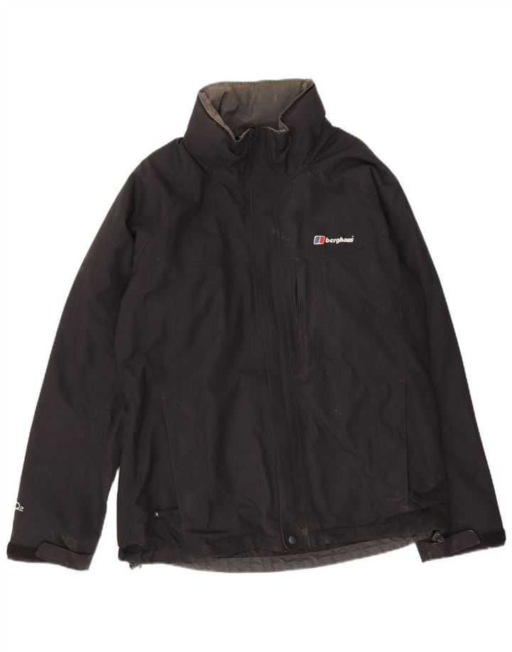 Berghaus Mens Rain Jacket UK 38 Medium Black Nylon