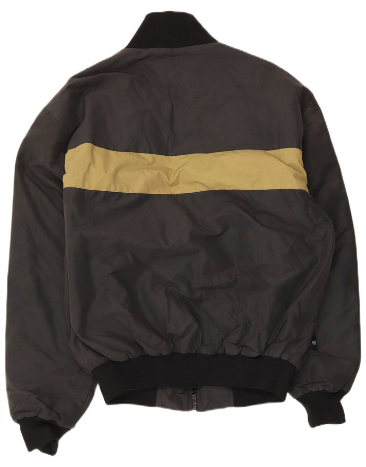 North Sails Mens Bomber Jacket UK 40 Large Black Colourblock Cotton