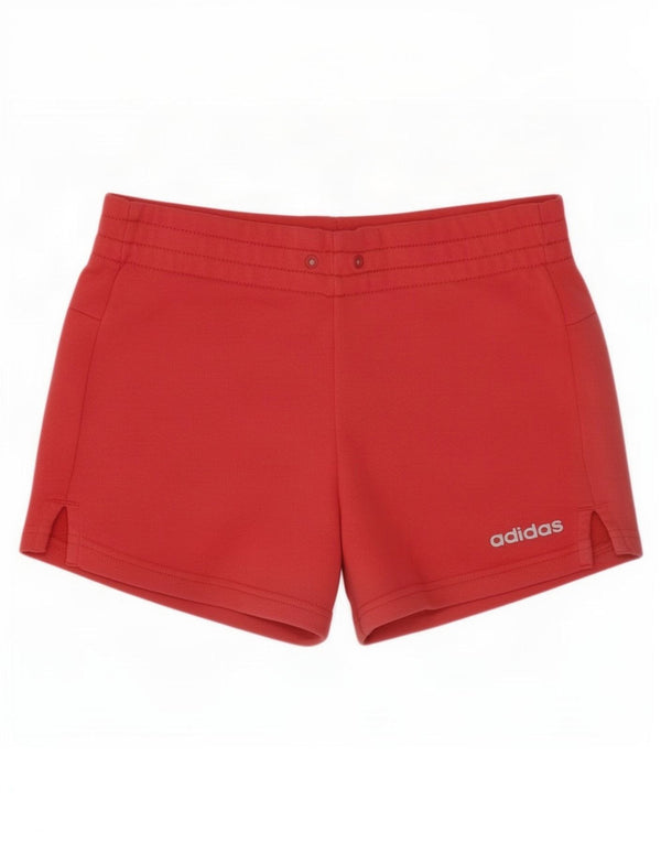 Adidas Womens Sport Shorts UK 4/6 XS Red Cotton