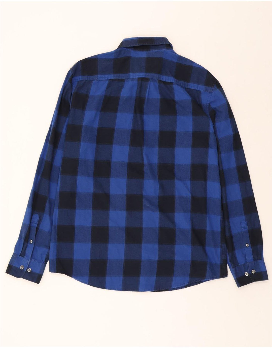 PENGUIN Mens Shirt Large Blue Check Cotton Vintage Penguin and Second-Hand Penguin from Messina Hembry 