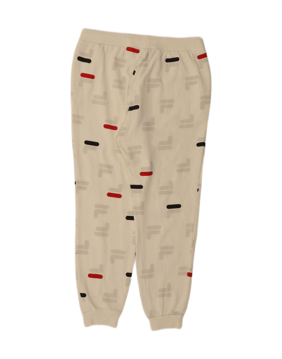 FILA Womens Tracksuit Trousers Joggers UK 18 XL Off White Polyester