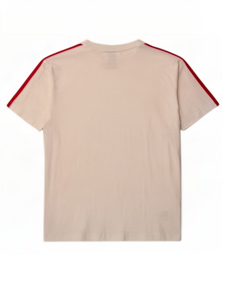 Adidas Womens T-Shirt Top UK 12 Medium White Cotton