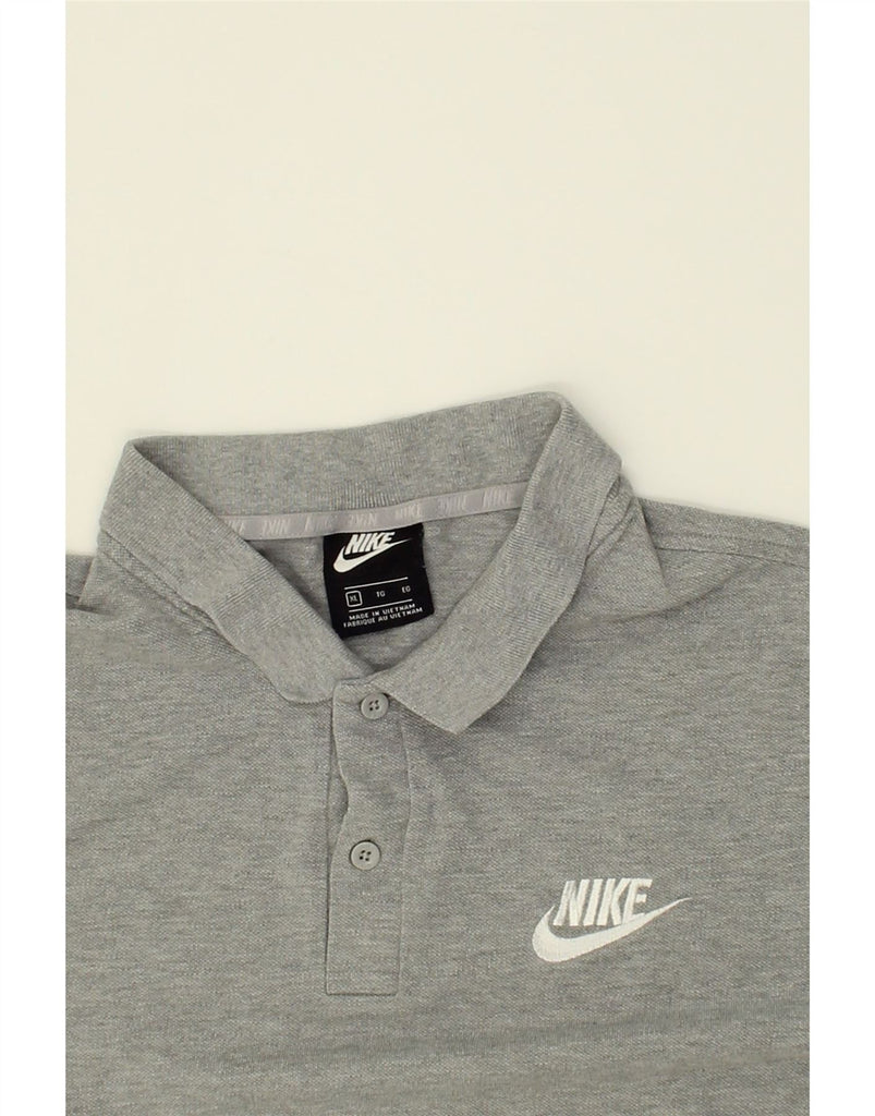 NIKE Mens Polo Shirt XL Grey Cotton | Vintage Nike | Thrift | Second-Hand Nike | Used Clothing | Messina Hembry 