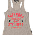 Superdry Mens Graphic Vest Top Small Grey Flecked Polyester
