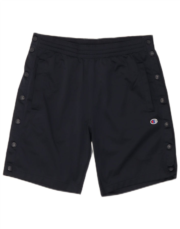 Champion Mens Sport Shorts Small Navy Blue Polyester