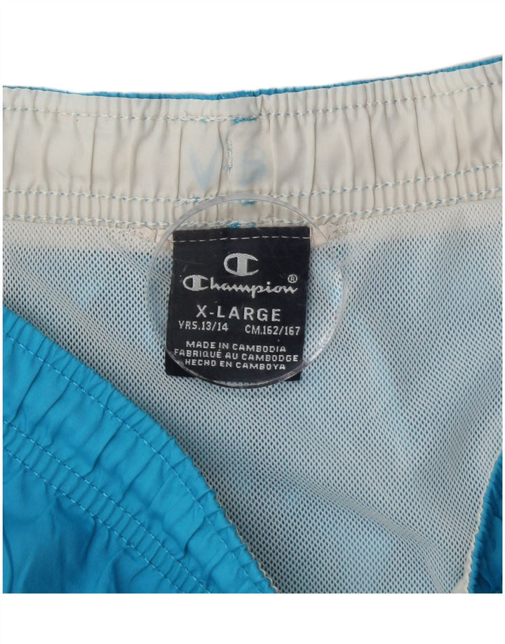 CHAMPION Boys Swimming Shorts 13-14 Years XL Blue