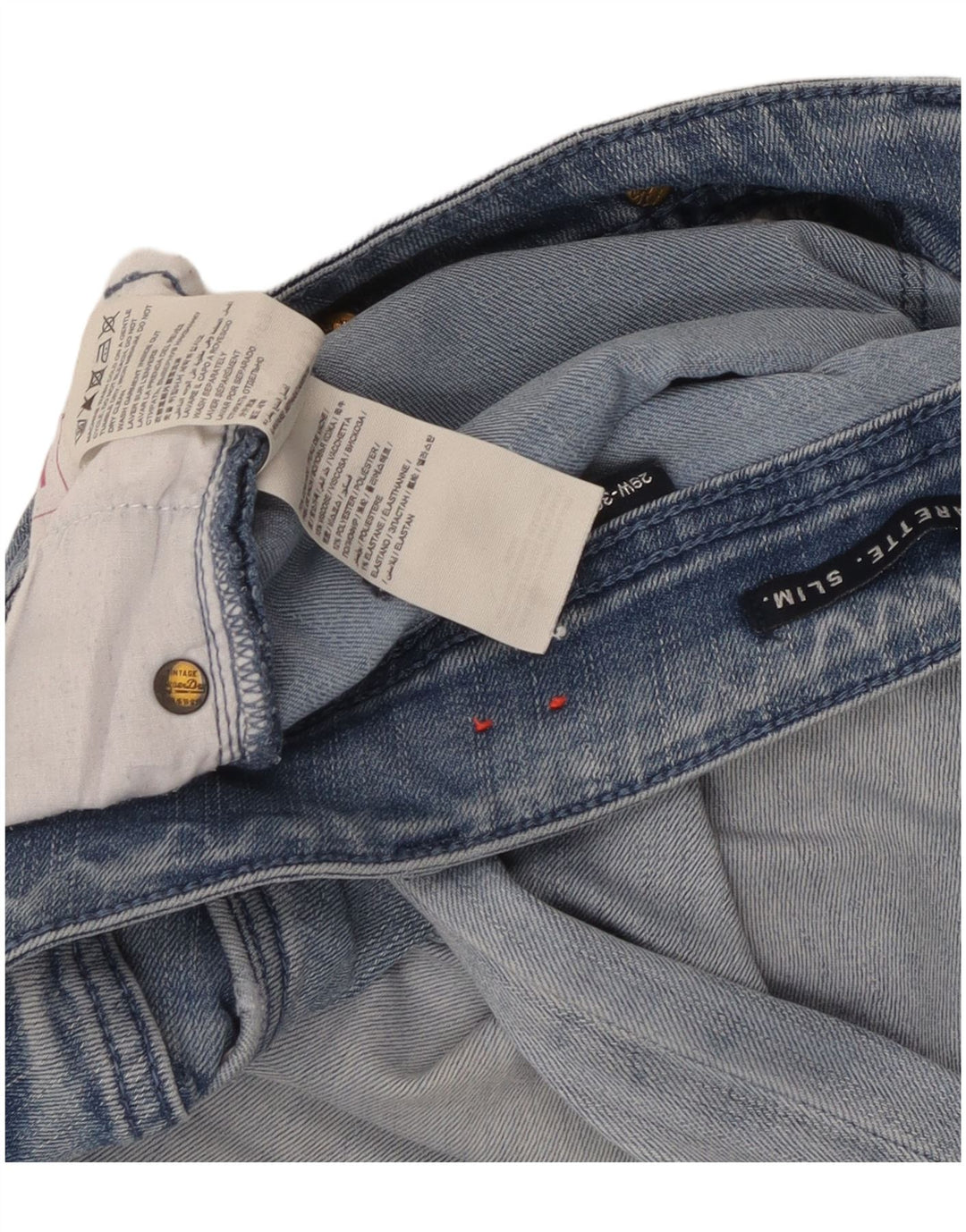 Superdry Womens Cigarette Slim Jeans W29 L32 Blue Cotton